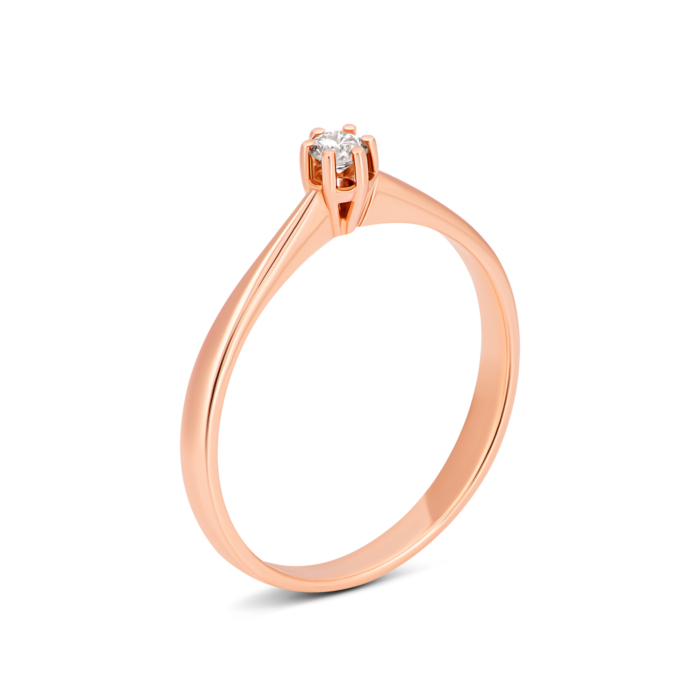 Золотое кольцо с бриллиантом. Артикул UG5F211К