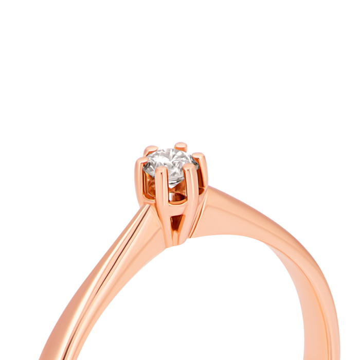 Золотое кольцо с бриллиантом. Артикул UG5F211К