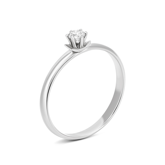 Золотое кольцо с бриллиантом. Артикул UG5F219Б