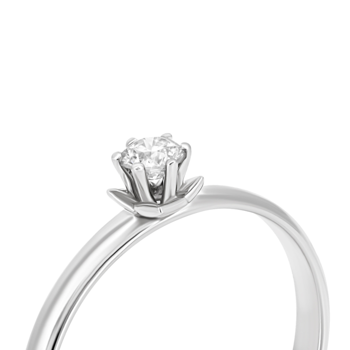 Золотое кольцо с бриллиантом. Артикул UG5F219Б