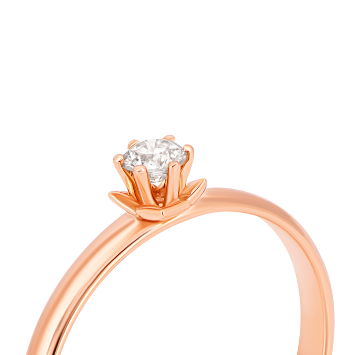 Золотое кольцо с бриллиантом. Артикул UG5F219К