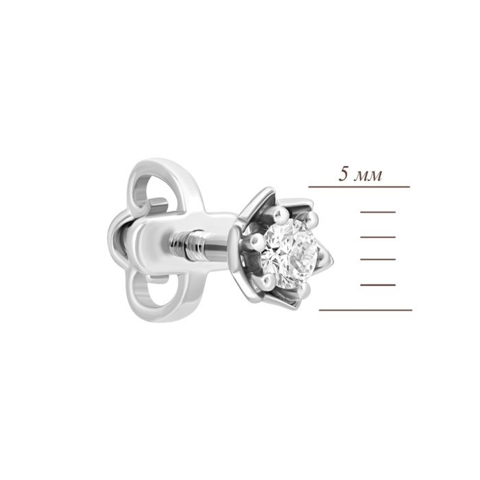 Золотые пуссеты с бриллиантами. Артикул UG5F70Б