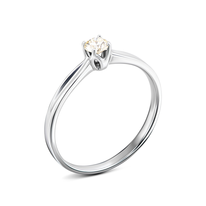 Золотое кольцо с бриллиантом. Артикул UG5F93Б.2