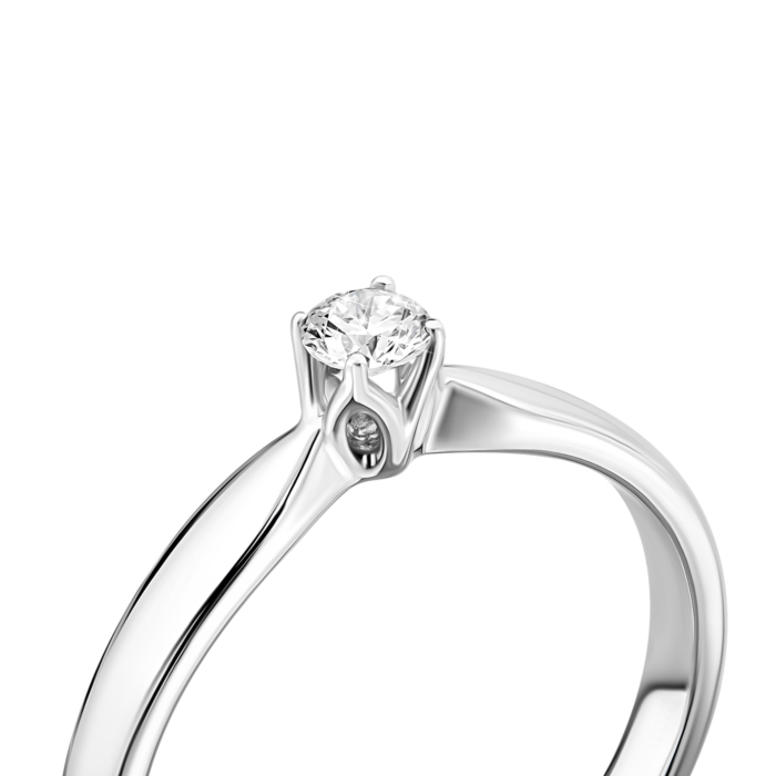 Золотое кольцо с бриллиантом. Артикул UG5F93Б.1