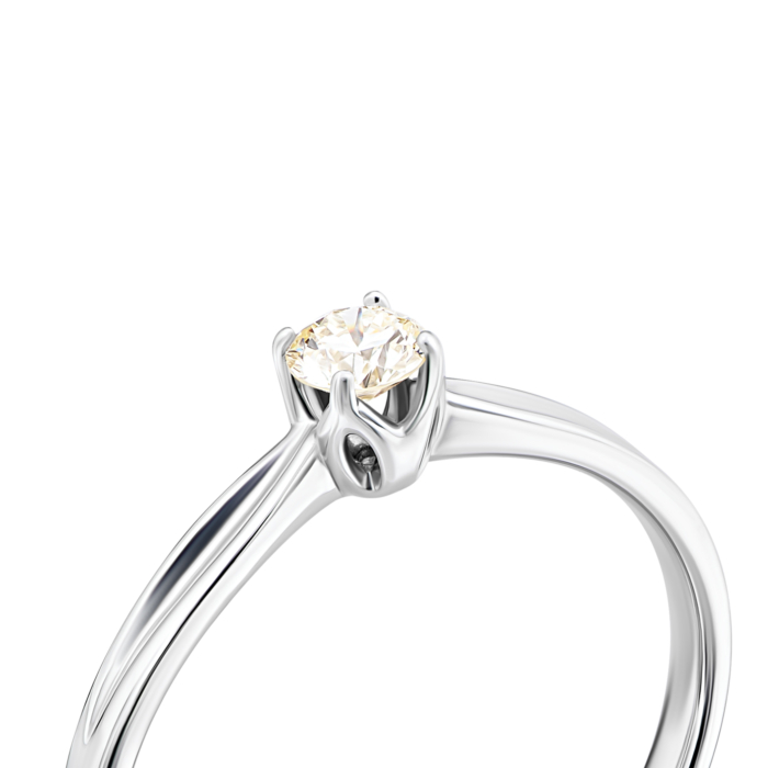 Золотое кольцо с бриллиантом. Артикул UG5F93Б.2