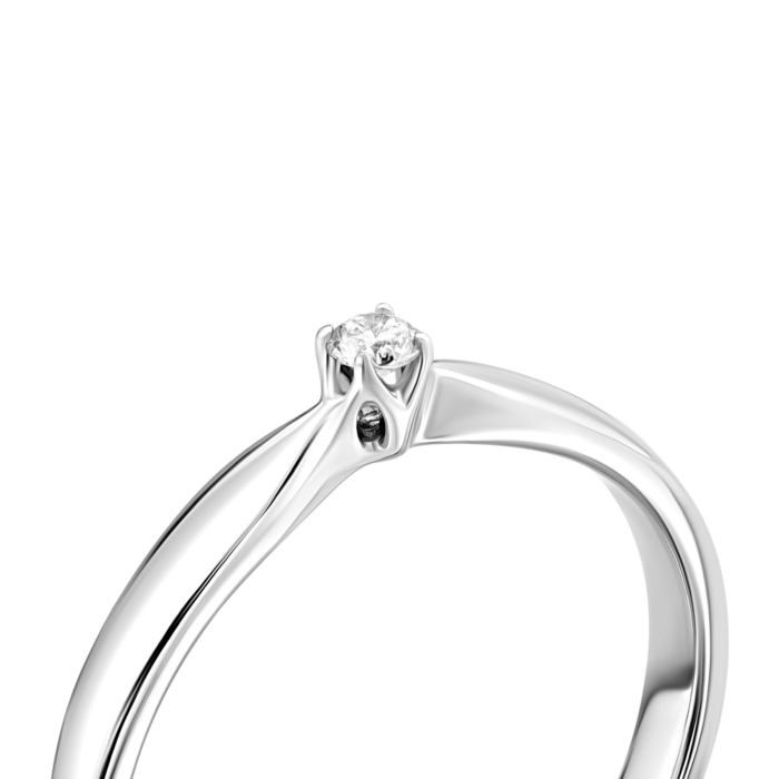 Золотое кольцо с бриллиантом. Артикул UG5F93Б