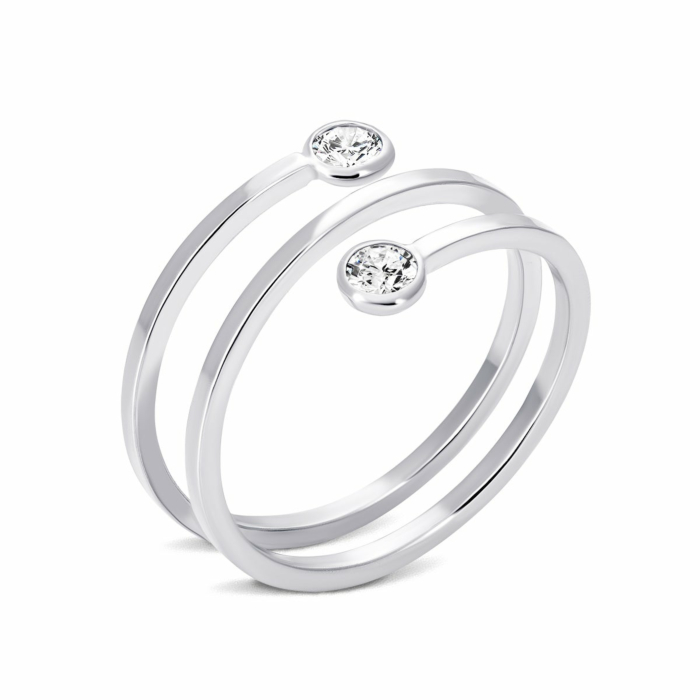 Фаланговое золотое кольцо с фианитами. Артикул UG51/101/062/1