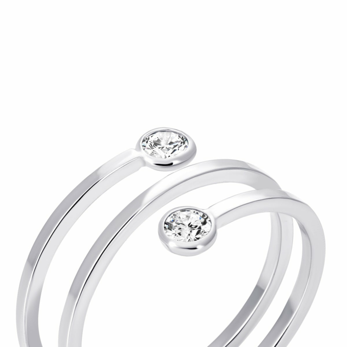 Фаланговое золотое кольцо с фианитами. Артикул UG51/101/062/1