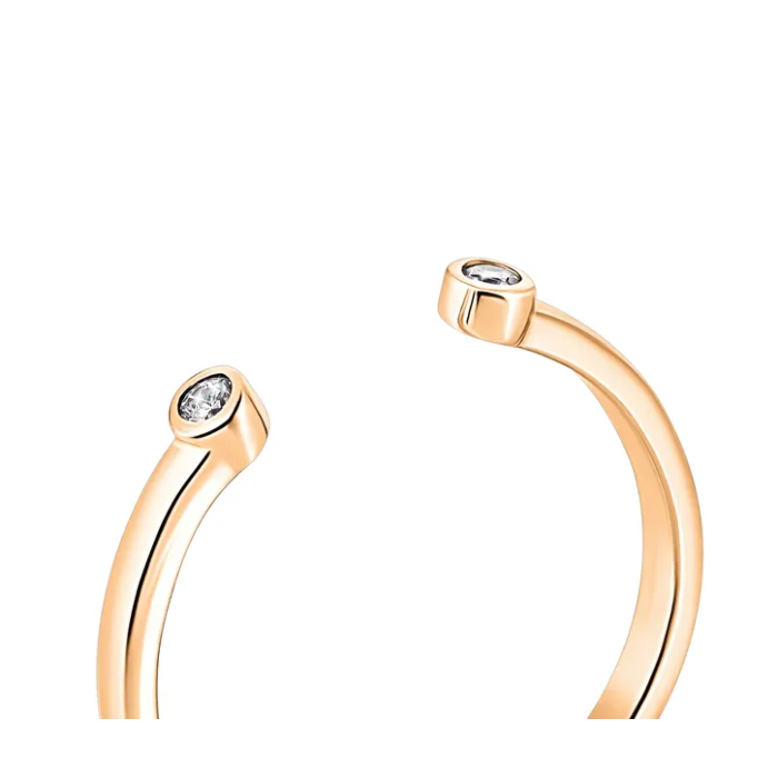 Фаланговое золотое кольцо с фианитами. Артикул UG511006