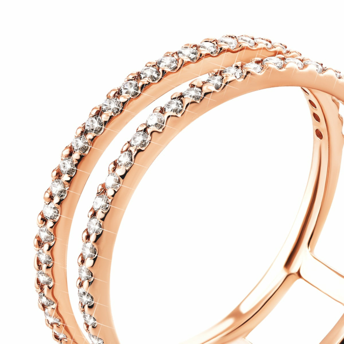 Фалангова золота каблучка з фіанітами. Артикул UG5КВ1083и