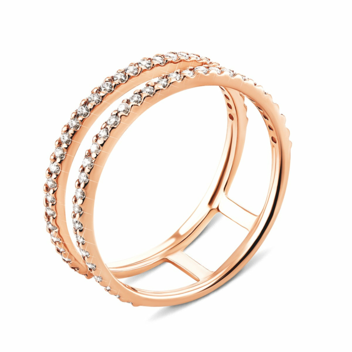 Фалангова золота каблучка з фіанітами. Артикул UG5КВ1083и