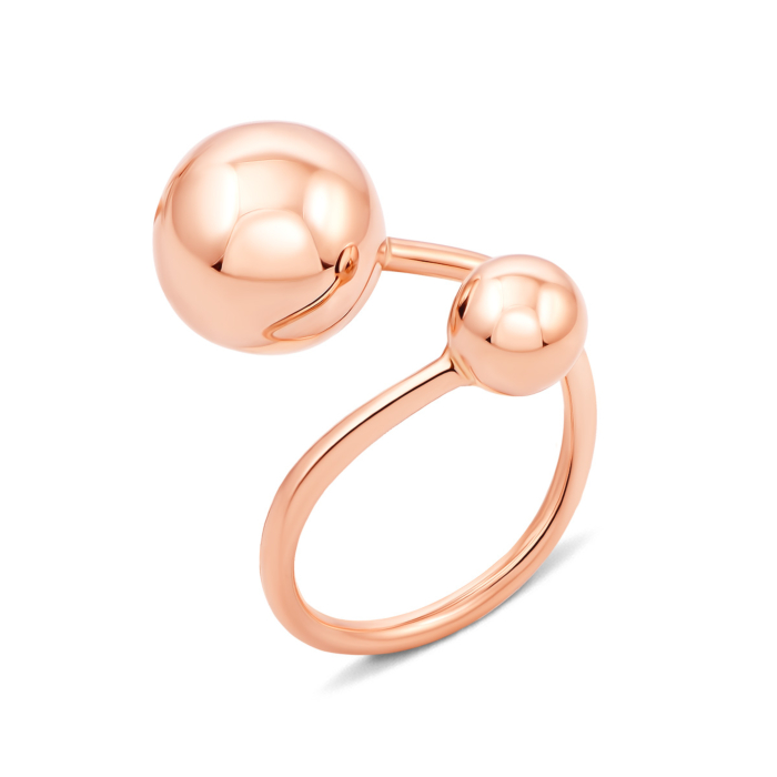 Фалангова золота каблучка з кульками (01915/01/0)