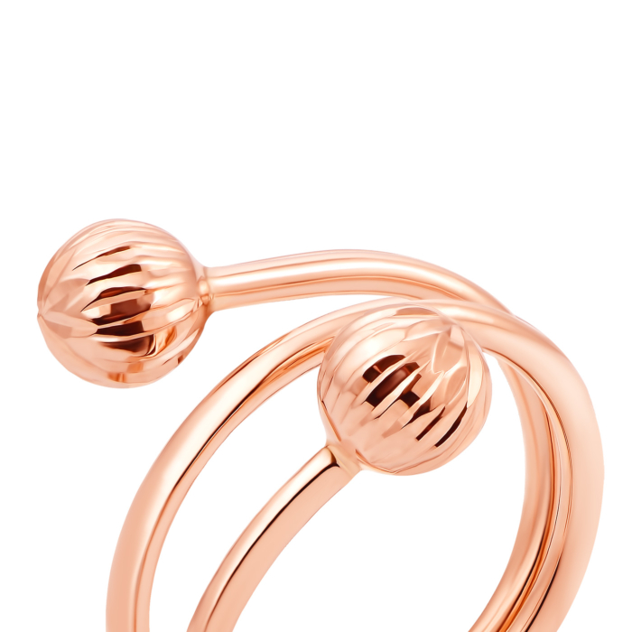 Фаланговое золотое кольцо с шариками (01916-1/01/2)