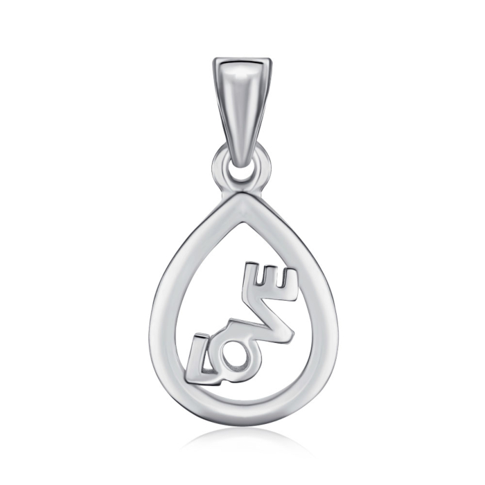 Срібна підвіска Love без вставки FP6873