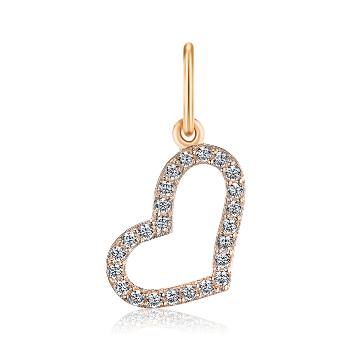 Золота підвіска з фіанітами G-1422-P/01/1