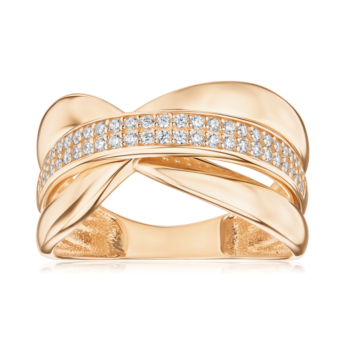 Золотое кольцо с фианитами G-2112-R/01/1