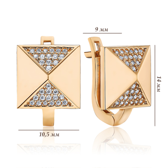 Золотые серьги. Артикул G-2456-E/01/1