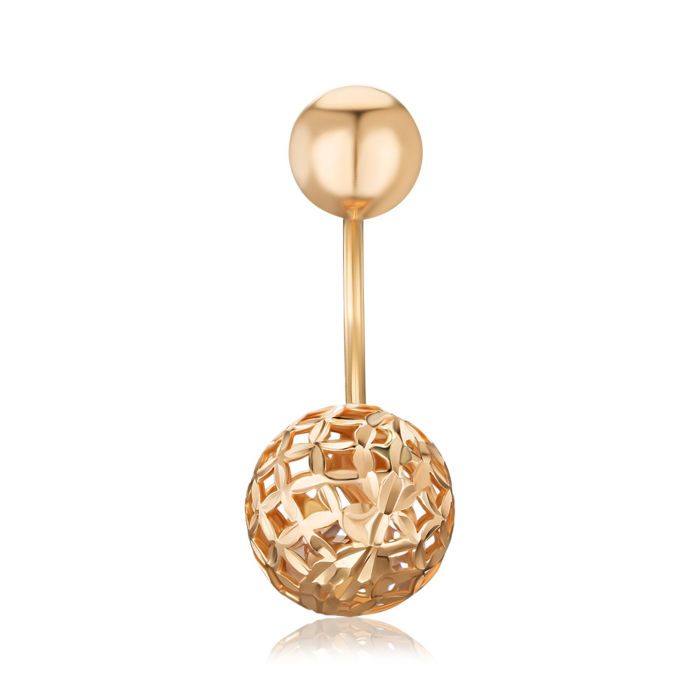 Золота сережка-пірсинг без вставки G-249-PI/01/1