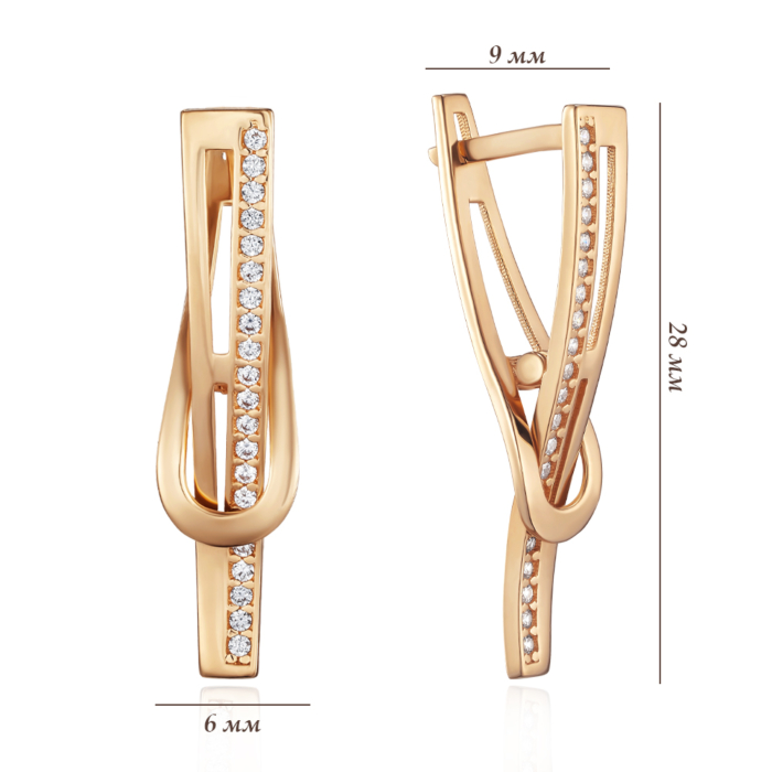 Золотые серьги. Артикул G-2646-E/01/1