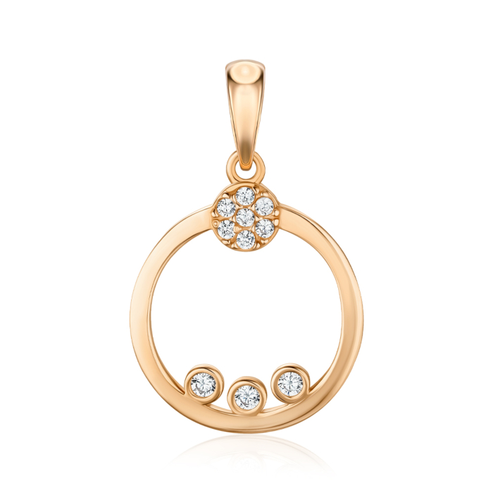 Золотая подвеска с фианитами G-2700-P/01/1