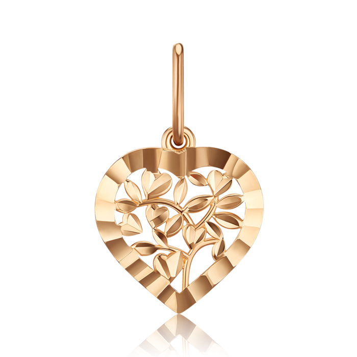 Золота підвіска "Серце" без вставки G-2715-1-P/01