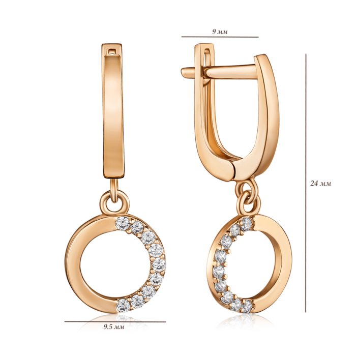 Золотые серьги. Артикул G-2812-E/01/1