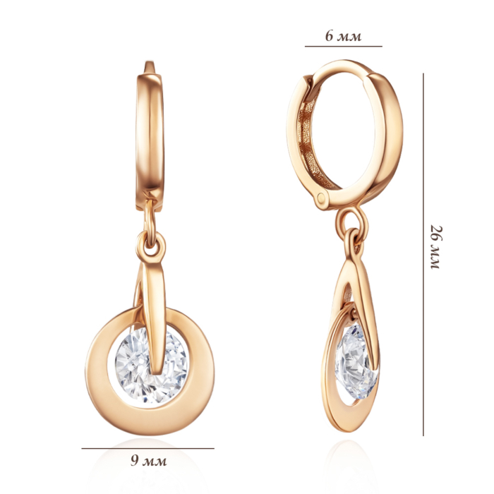 Золотые серьги. Артикул G-2819-E/01/1