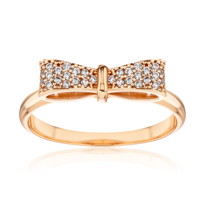 Золотое кольцо с фианитами G-3460-R/01/1