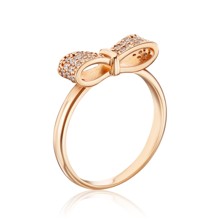 Золотое кольцо с фианитами G-3460-R/01/1