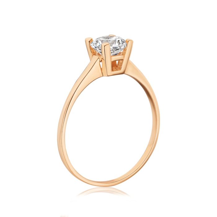 Кольцо из красного золота с фианитом G-3759-R/01/1