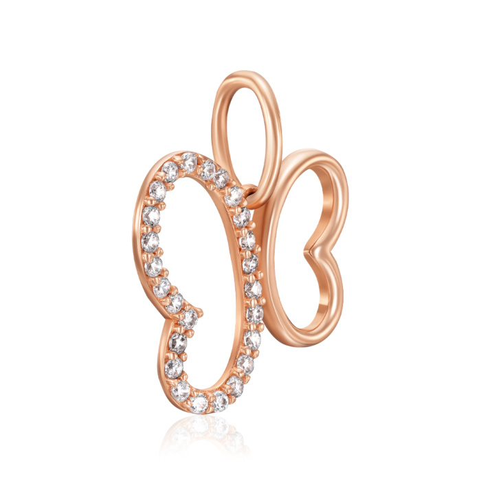 Золота підвіска з фіанітами. Артикул G-3933-P/01/1