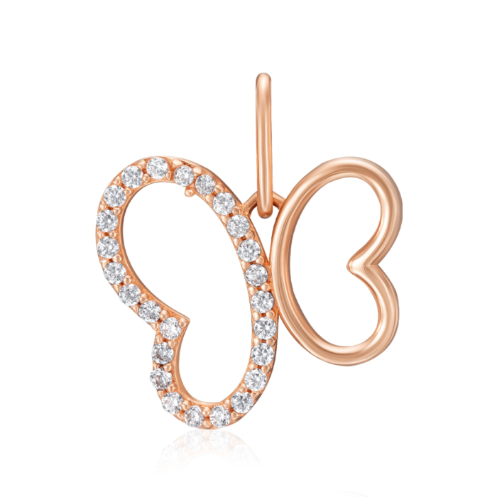 Золота підвіска з фіанітами. Артикул G-3933-P/01/1