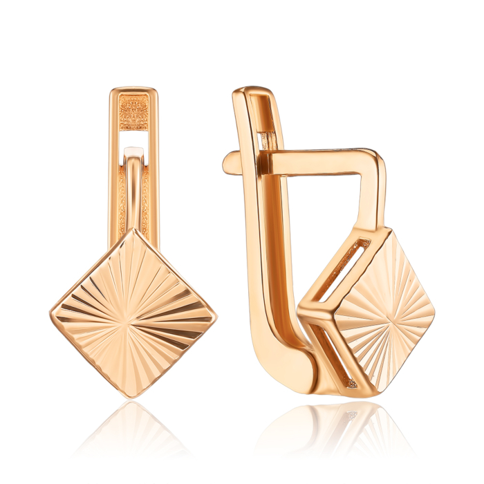 Золоті сережки без вставки G-436-E/01