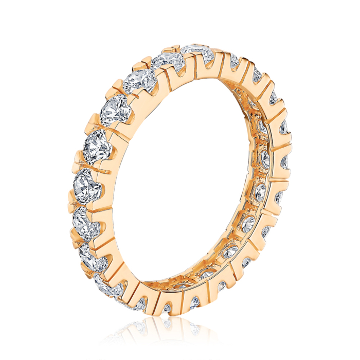 Золотое кольцо с фианитами. Артикул G-596-R/01/1