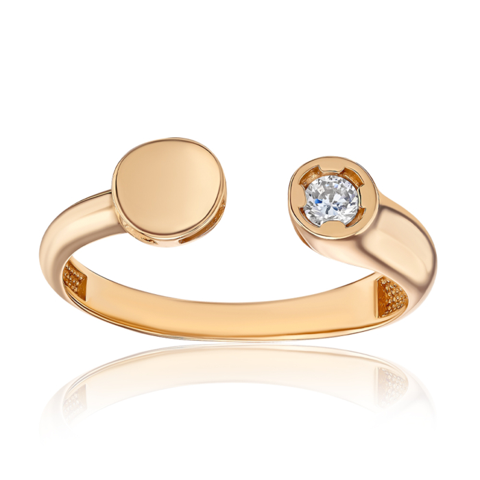 Безрозмірна каблучка з фіанітом G-606-R/01/1