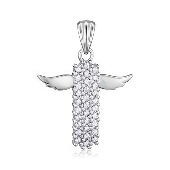 Срібна підвіска з фіанітами. Артикул G00021-P/12/1