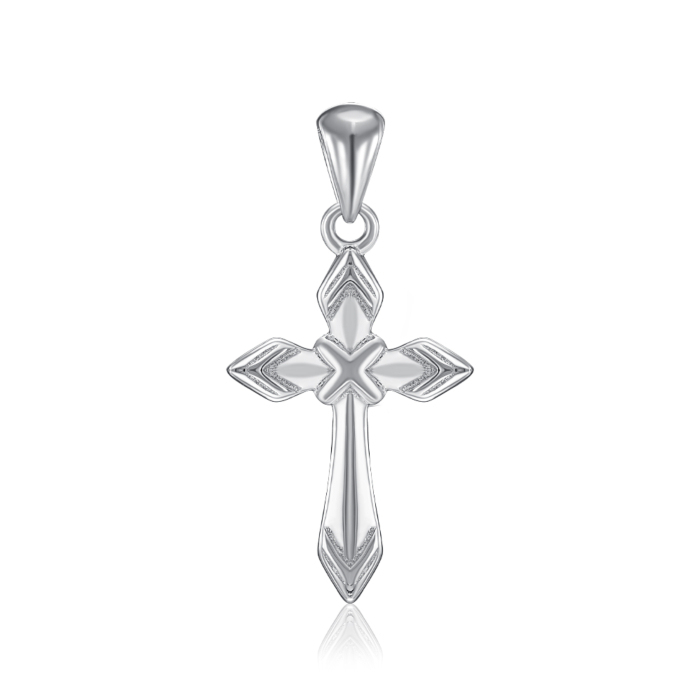 Срібний декоративний хрестик. Артикул G00032-P/12