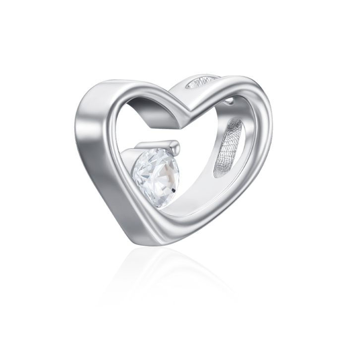 Срібна підвіска з фіанітом. Артикул G00410-P/12/1