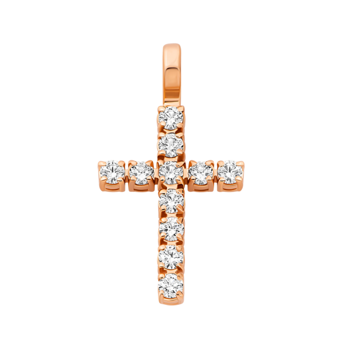 Золотой крестик с бриллиантами. Артикул UG5G100К