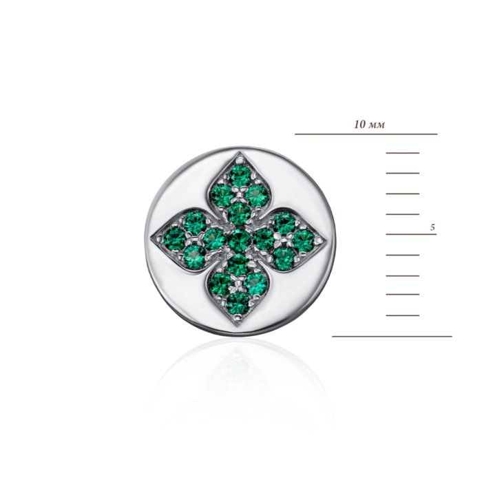 Срібні пусети з фіанітами. Артикул GE02231A-E/12/10