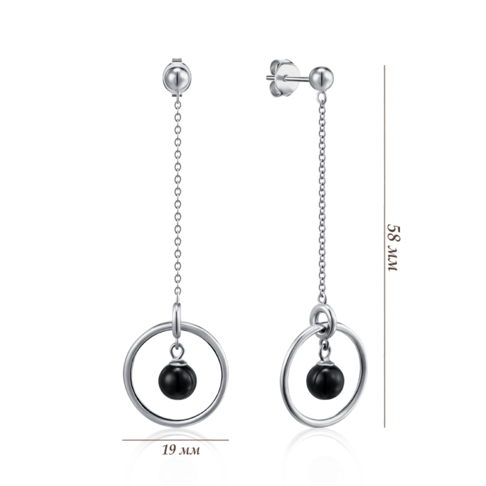 Серебряные серьги. Артикул GE02243A-E/12/4590