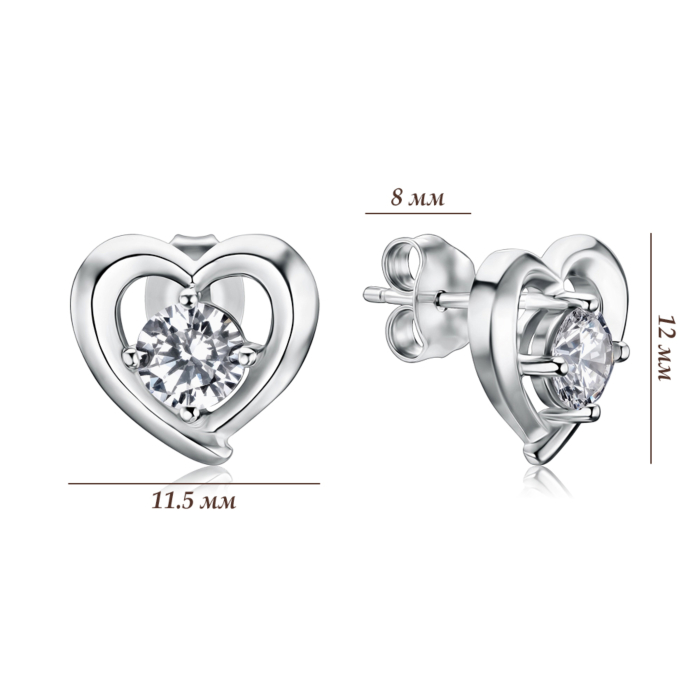 Серебряные серьги с фианитами GE02331A-E/12/1