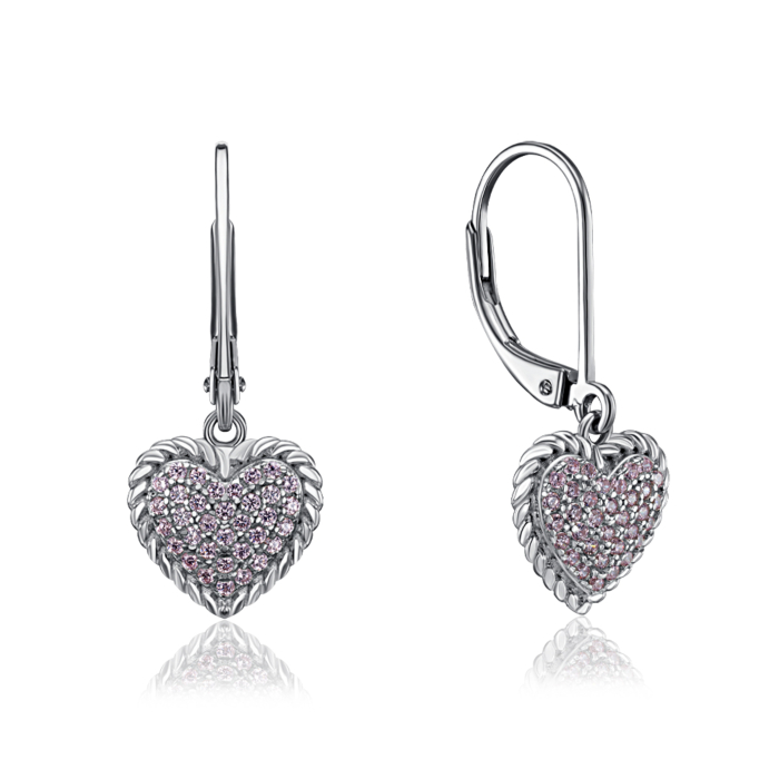 Срібні сережки з фіанітами. Артикул GE13960A-E/12/1504