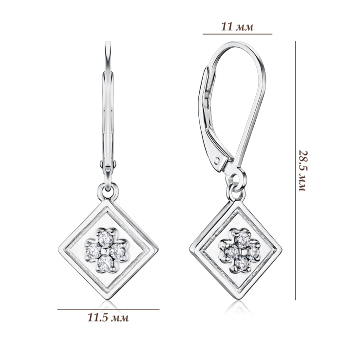 Серебряные серьги GE14032A-E/12/1