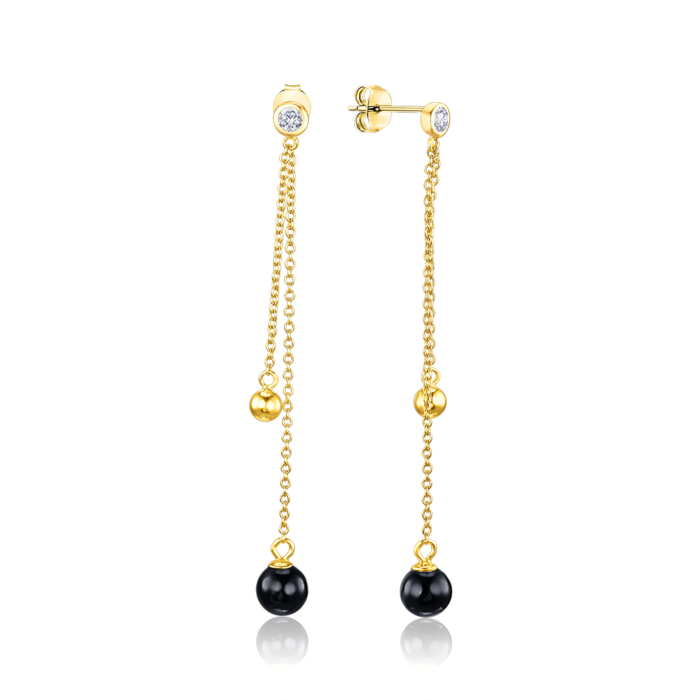 Серебряные серьги с пластиком GE14064A-E/20/4590