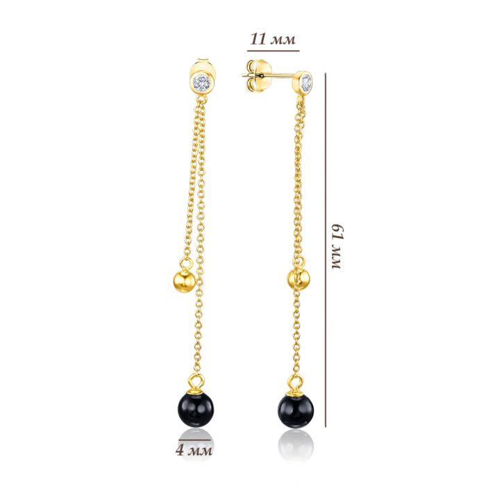 Серебряные серьги с пластиком GE14064A-E/20/4590