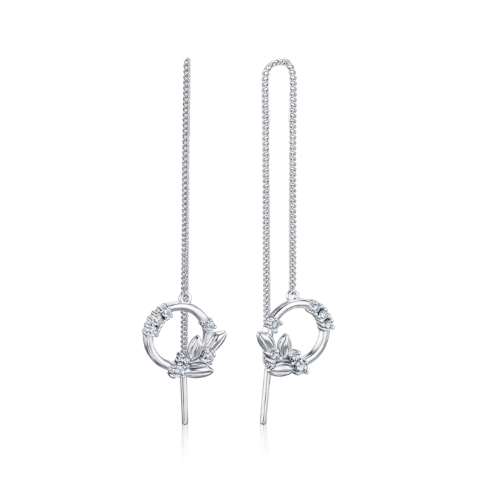 Серебряные серьги с фианитами GE14602A-E/12/1