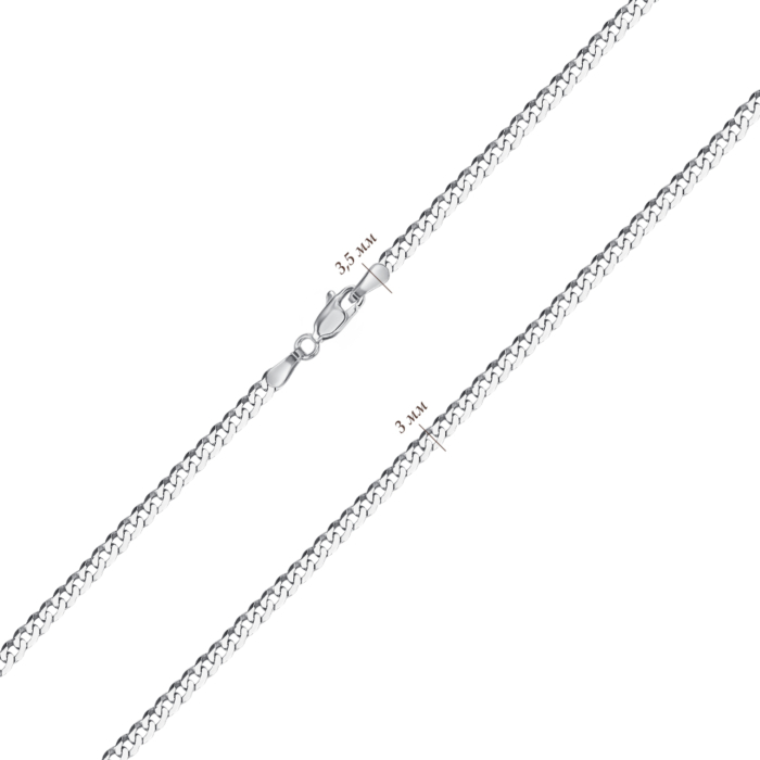 Серебряная цепочка GFPE 080 Rod-L/12