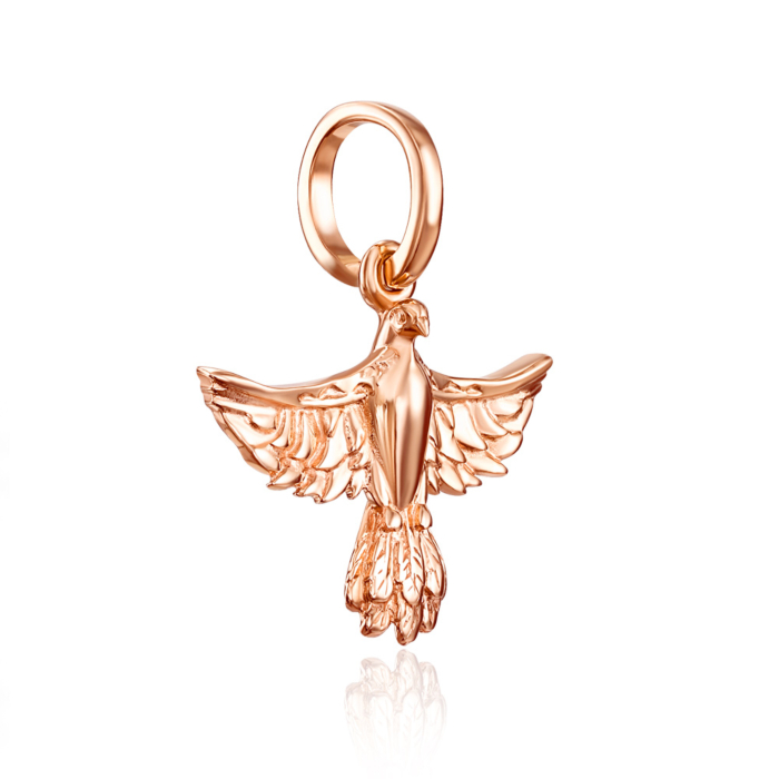 Золота підвіска «Пташка» без вставки. Артикул 31704/01/0