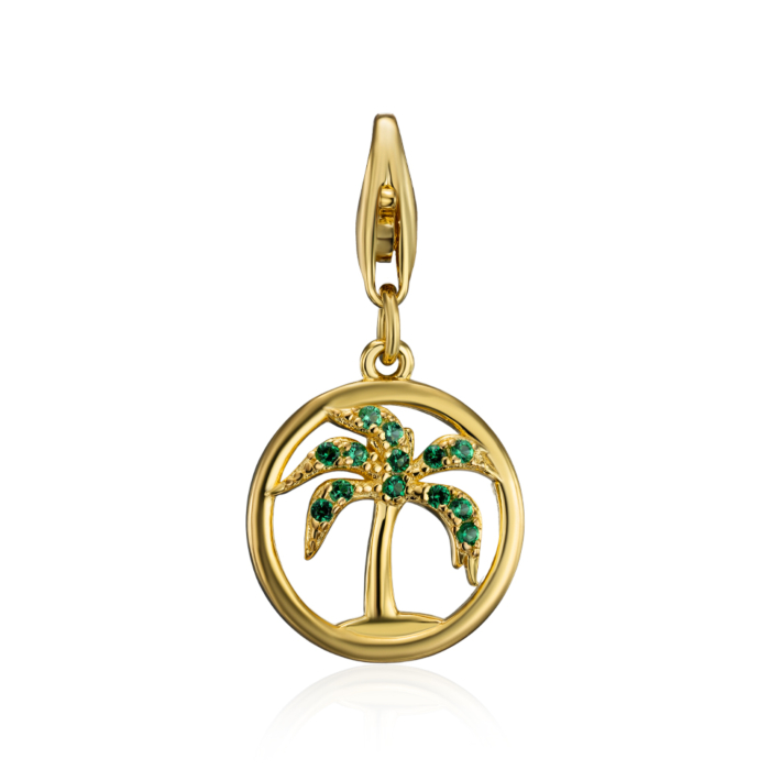 Срібна позолочена підвіска з фіанітами. Артикул GP01726A-P/20/10